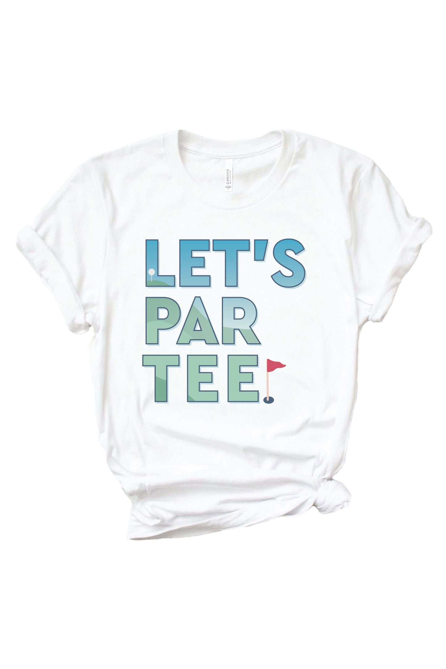 Let's Par Tee Adult Graphic Tee | White