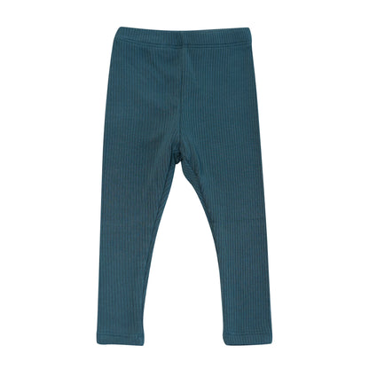 Ribbed Leggings in Atlantic