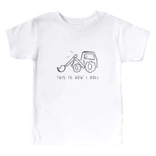 How I Roll Kids Graphic Tee | White