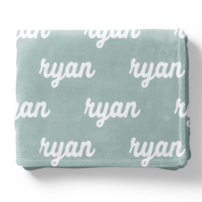Seafoam Personalized Color Blanket