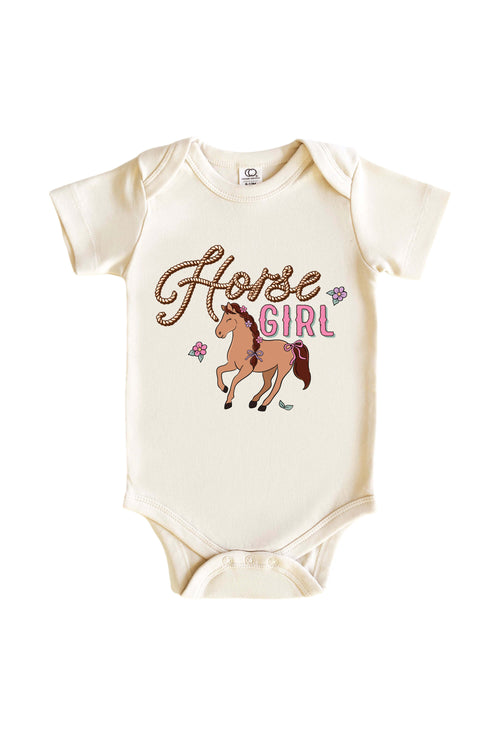 Horse Girl Graphic Bodysuit & Kids Tee | Natural
