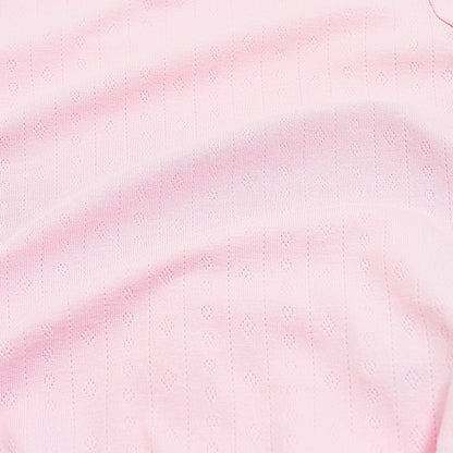Pointelle Short Sleeve Set in Sakura