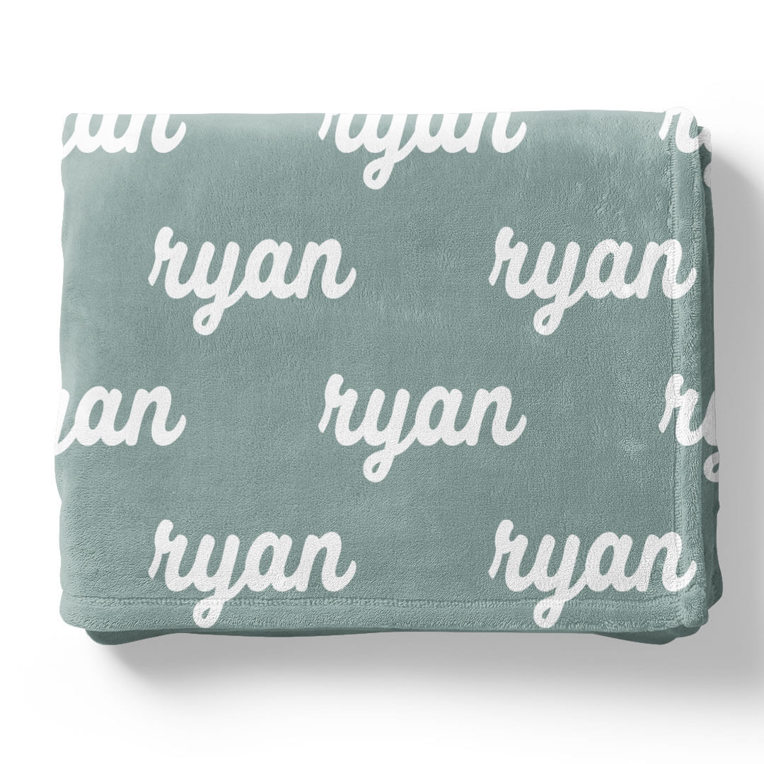 Seafoam Personalized Color Blanket
