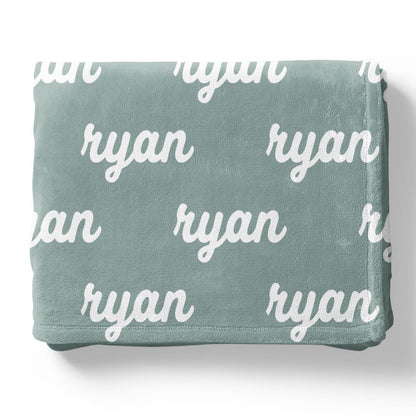 Seafoam Personalized Color Blanket