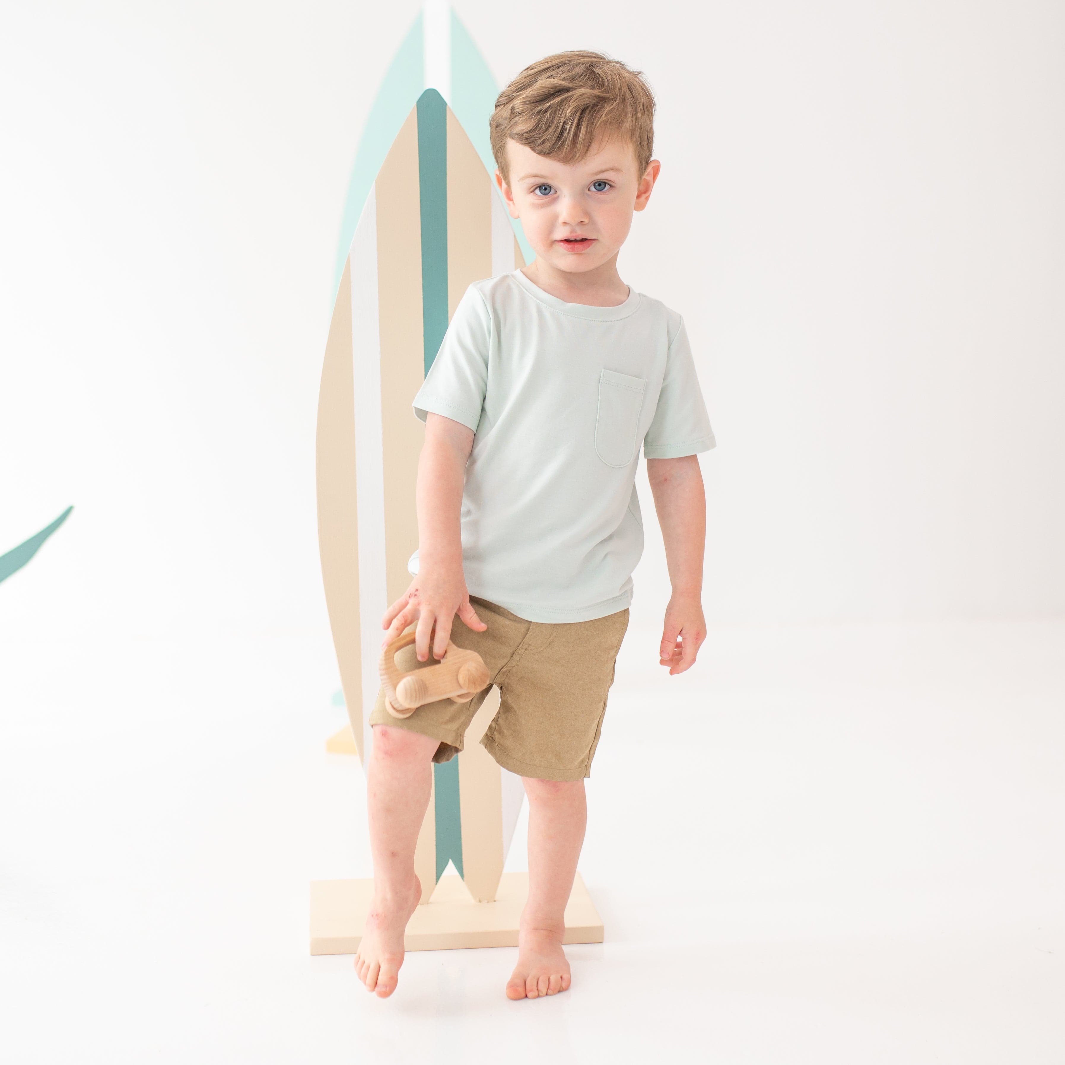 Toddler Crew Neck Tee in Dew