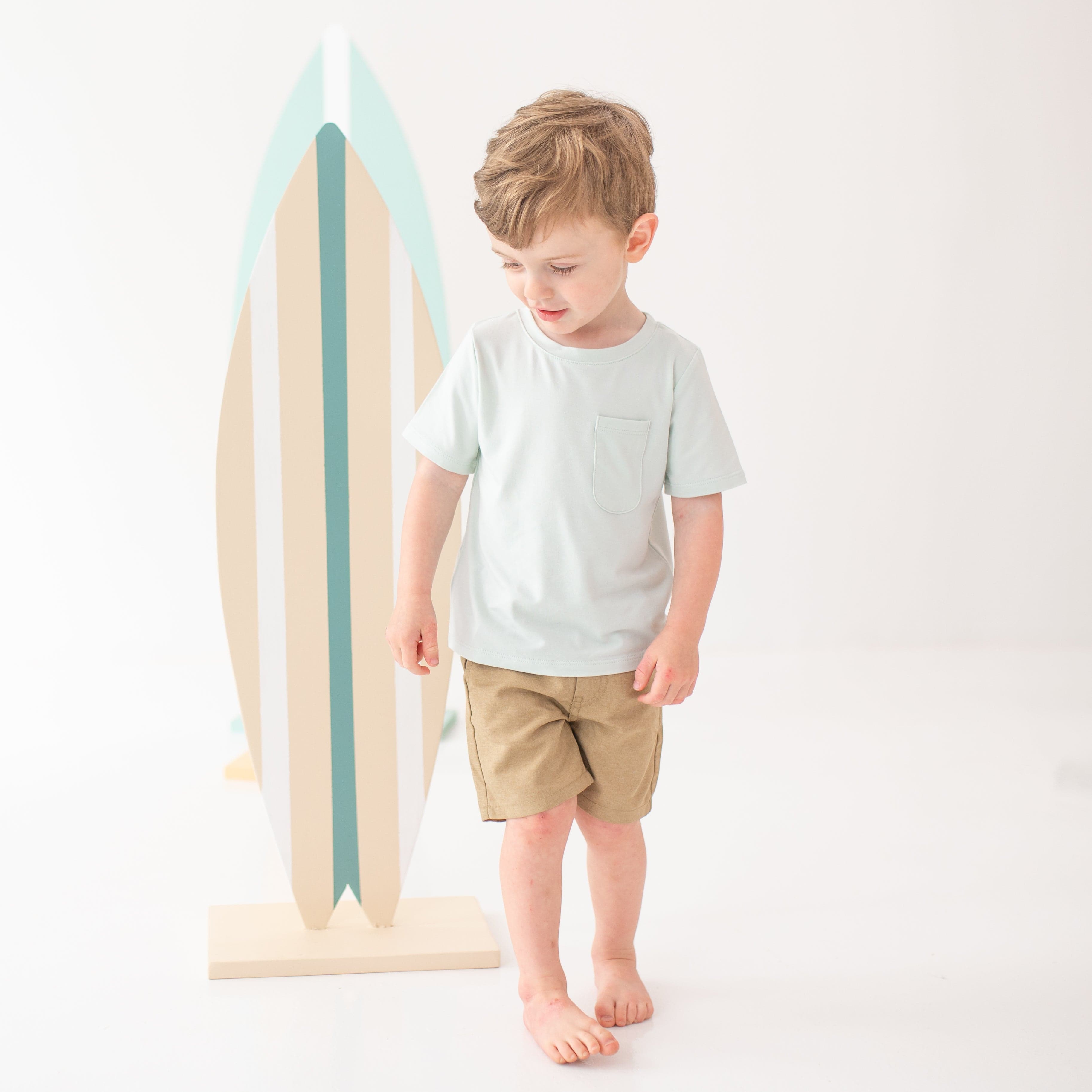 Toddler Crew Neck Tee in Dew